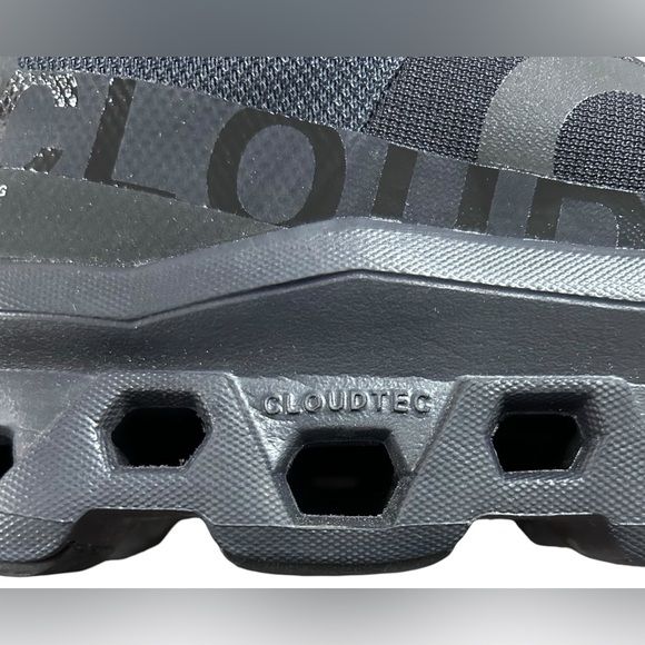 ON CLOUDMONSTER w/CloudTec Men’s Athletic Shoe In All Black Sz 10.5 ✨NIB✨ - Picture 14 of 14